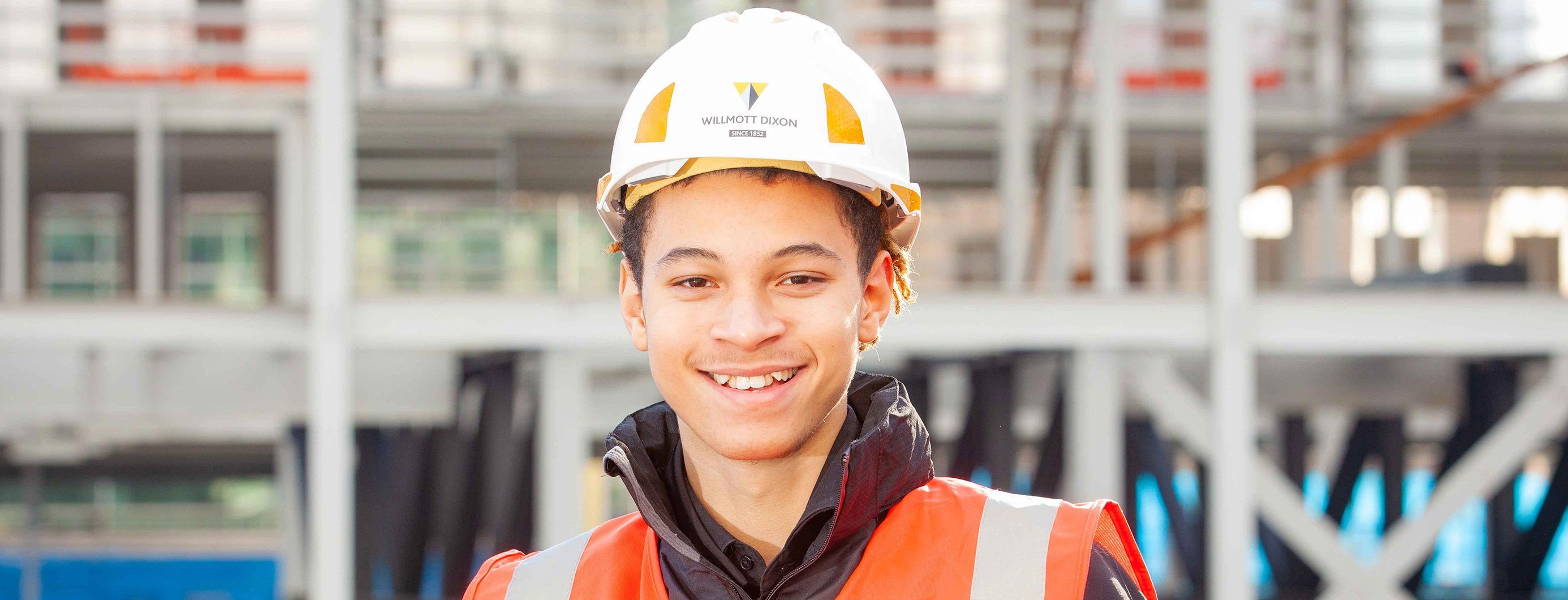 Portrait image of a construction student